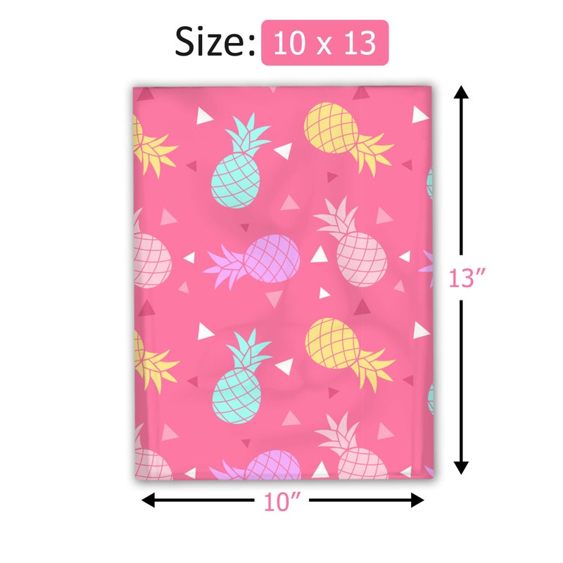 Pro Supply Global 10x13 (100) Pink Pineapple Designer Poly Mailers Waterproof Self Sealing Tear Resistant Polymailers Shipping Envelopes Premium Printed Bags For Small Businesses - Image 4